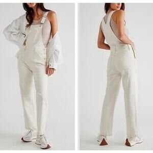 Mother Superior The Patch Pocket Overall Ankle Fray Act Natural Straight Denim